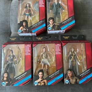 DC Wonder Woman Multiverse Action Figures - Red, Gold, Blue, Brown